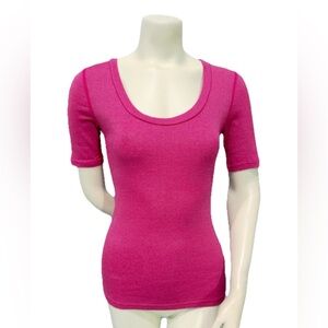 Michael Stars for Anthropologie Scoop Neck Tee – XS/S – Pink – Made in USA